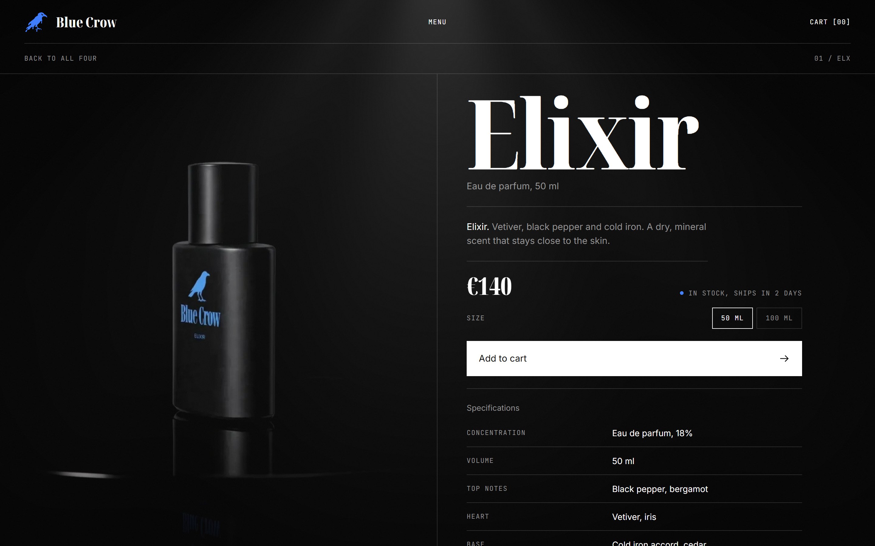 Desktop product page