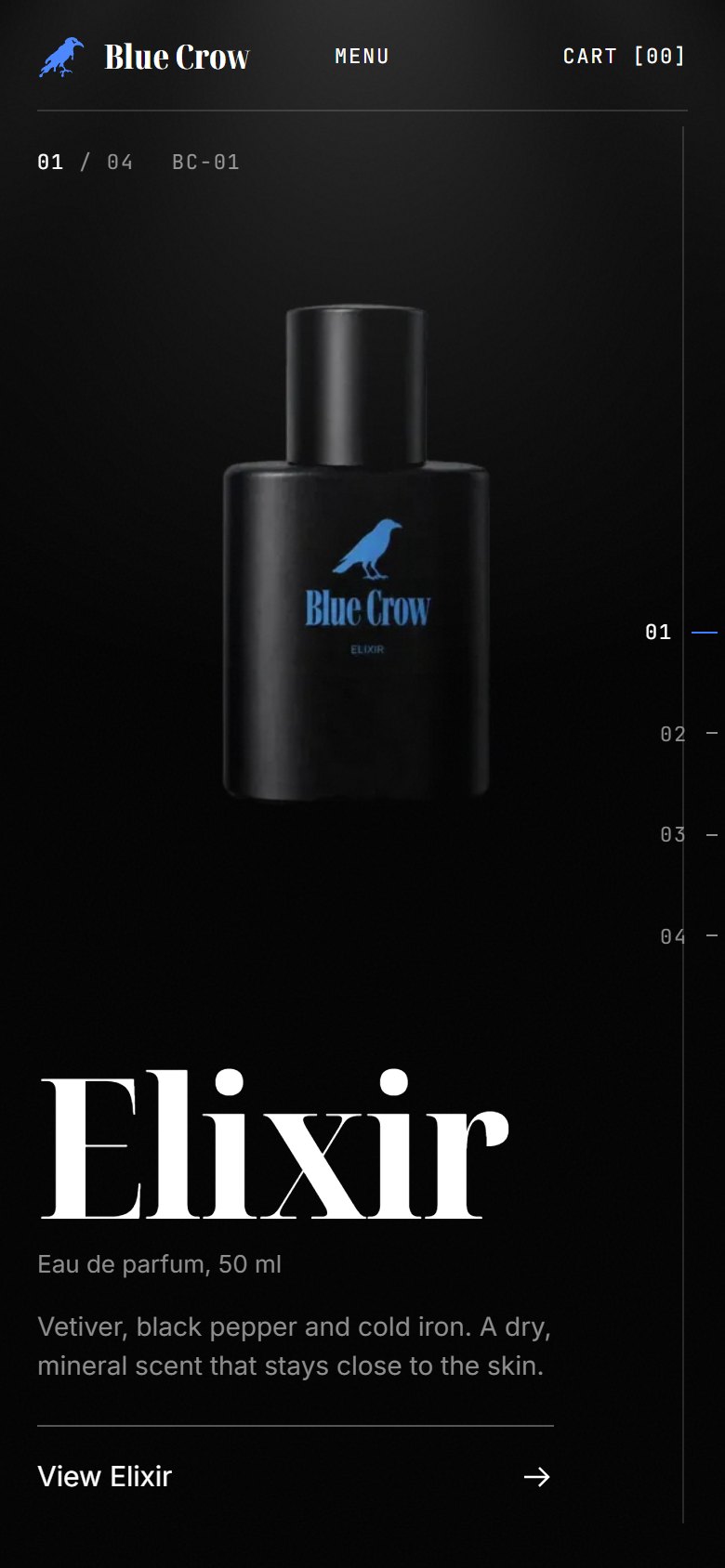 Mobile homepage, first chapter